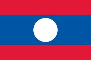 laos oficialmente bandera vector