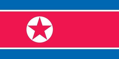 North Korea officially flag vector
