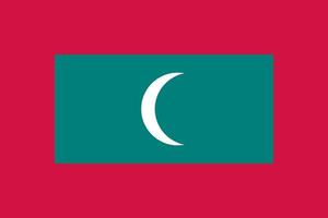 Maldives officially flag vector