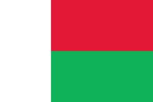 madagascar oficialmente bandera vector