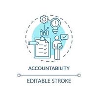 Accountability blue concept icon vector