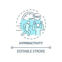 Hyperactivity blue concept icon vector