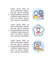 Finding role model concept line icons with text vector