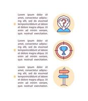 Knowing life purpose concept line icons with text vector