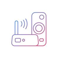 Media streaming device gradient linear vector icon