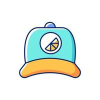 Branded cap RGB color icon vector