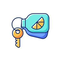 Branded keyring RGB color icon vector