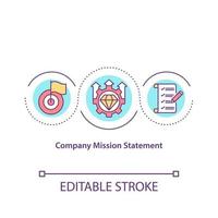 Company mission statement concept icon vector