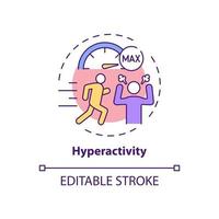 Hyperactivity concept icon vector