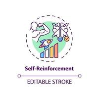 Self reinforcement concept icon vector