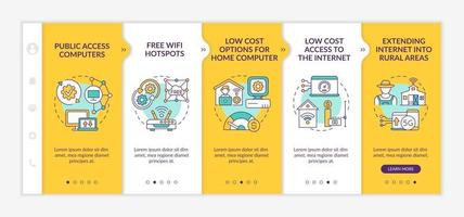 Digital inclusion improvement onboarding vector template