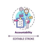 Accountability concept icon vector