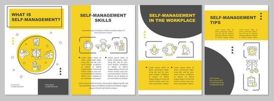 Self management brochure template vector