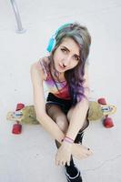 Teen skater woman photo