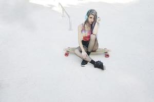 mujer patinadora adolescente foto