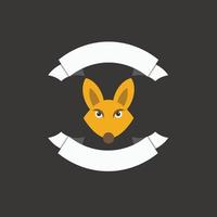 fox logo themes in bold vector image