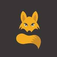 fox logo themes in bold vector image