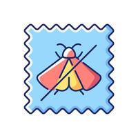 Moth repellent fabric feature vector flat color icon