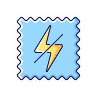 Antistatic fabric feature vector flat color icon