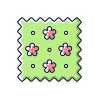 Abstract print pattern on fabric vector flat color icon