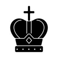 Royal crown black glyph icon