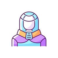 Protection suit RGB color icon vector