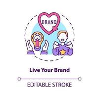 Live your brand concept icon
