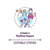 Create positive impact concept icon vector