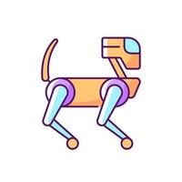 Animal like robot RGB color icon vector