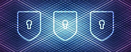 Modern Technology Shield Security protection and connection Concept background design vector