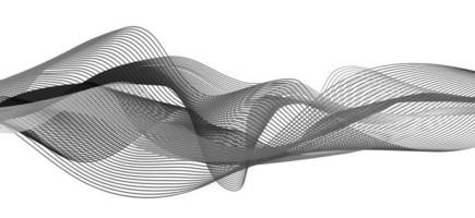 Diseño de concepto de diagrama de onda de terremoto de fondo de onda de sonido digital en blanco y negro para educación y ciencia vector