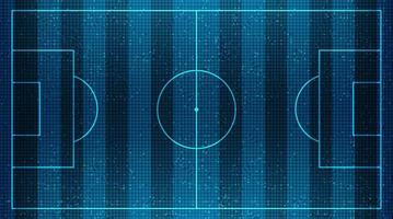 Future Football field on Digital Technology Background vector