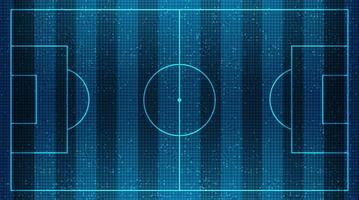 Future Football field on Digital Technology Background vector