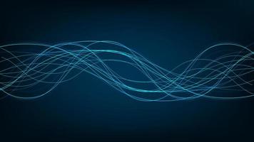 Digital Spund Wave Line on Technology Background vector