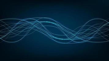 Digital Spund Wave Line on Technology Background vector