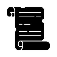 Ancient manuscripts black glyph icon vector