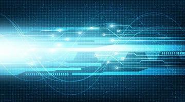 Blue Light on Circuit Microchip Background Hi tech Digital and Internet Concept design vector