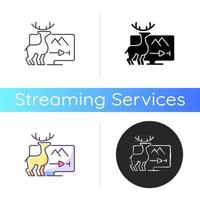 icono de streaming de documentales vector
