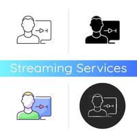 Streaming service user account icon vector