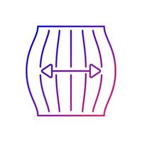 Stretch fabric property gradient linear vector icon