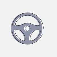 Car steering wheel logo illustration vector