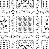 Modern flower style with geometric style seamless pattern vector