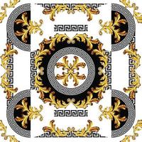 Baroque with greek vector seamless pattern