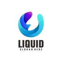 Liquid logo gradient colorful abstract vector design