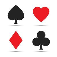 Playing card symbols isolated on white background vector