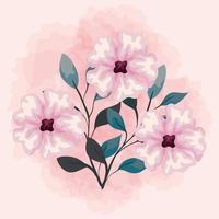 flower pink color vector