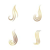 Hair line logo and symbol vector