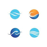 Water wave icon vector