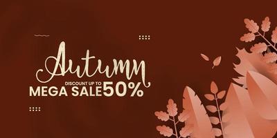 autumn mega sale background vector