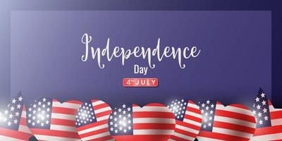 Happy 4th july usa independence day celebration background vector